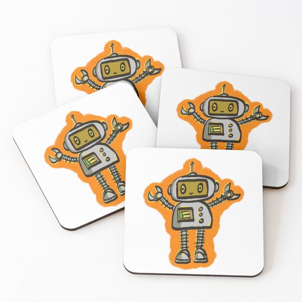 Item preview, Happy robot designed and sold by SombreroDoodles.