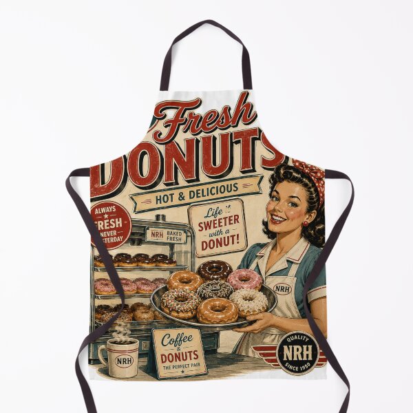 Item preview, Fresh Donuts Retro Bakery Poster designed and sold by Normandy Road Heritage.