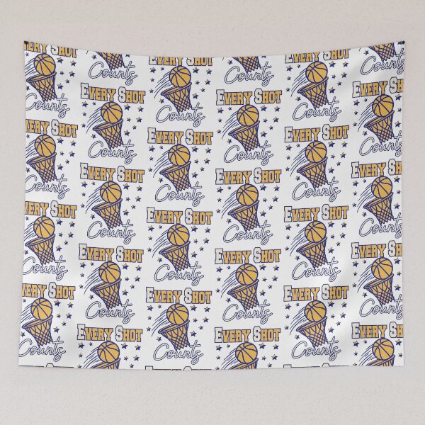 Item preview, Every Shot Counts – Retro Varsity Basketball Design designed and sold by THROUGH-LIFE.