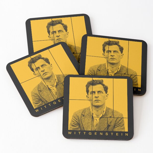 Item preview, Ludwig Wittgenstein halftone mondrian style portrait designed and sold by CMYKStudio.