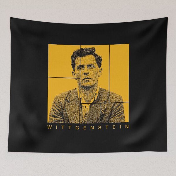 Item preview, Ludwig Wittgenstein halftone mondrian style portrait designed and sold by CMYKStudio.