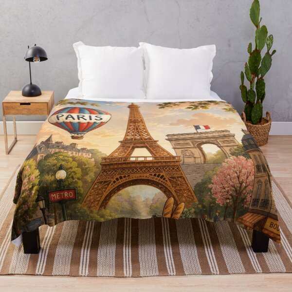 Item preview, Charming Paris Street Scene with Eiffel Tower designed and sold by Rohan132.