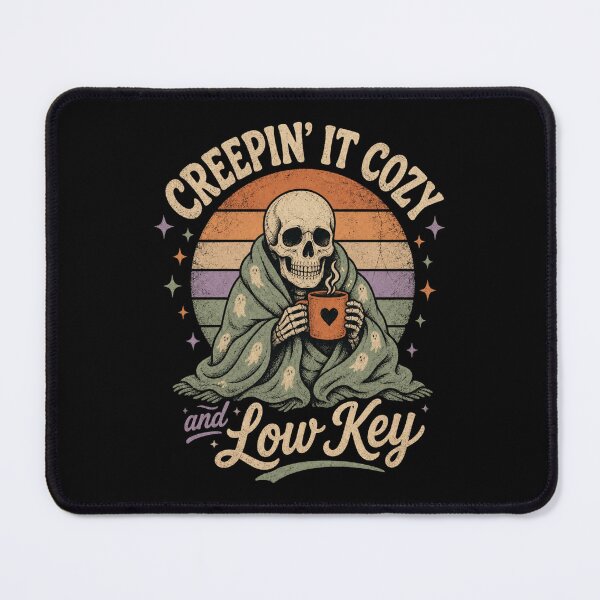 Item preview, Creepin' It Cozy Low Key Skeleton Coffee Lover designed and sold by StuckOnTees.