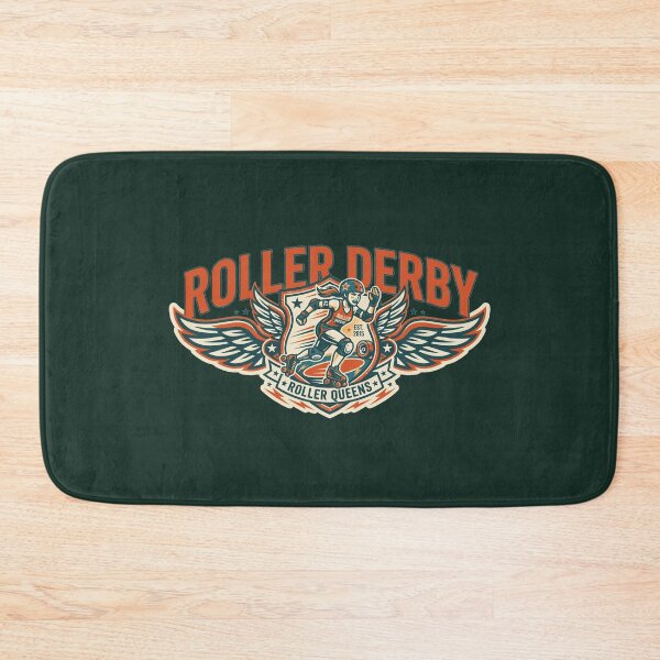 Item preview, Roller Derby Roller Queens Winged Vintage Quad Skater Crest designed and sold by KiwiRider.