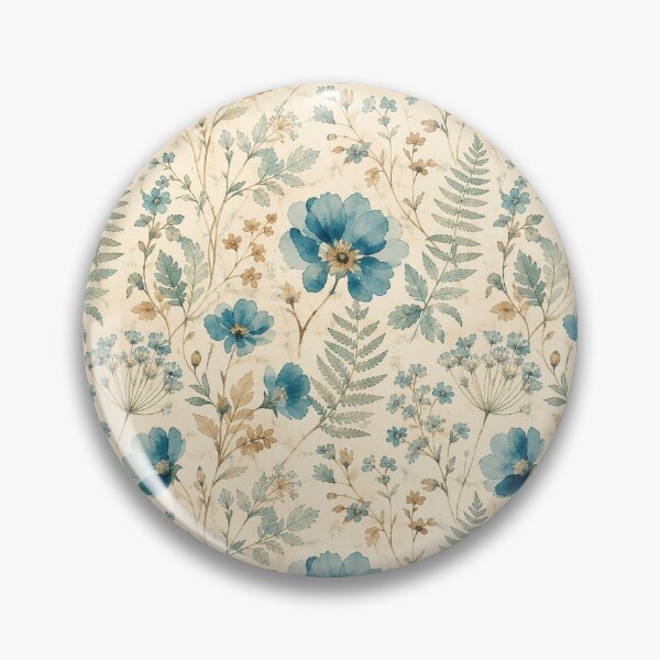 Item preview, Vintage Prussian Blue Botanical Watercolor Pattern designed and sold by RescueHeart10.