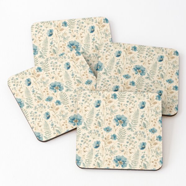 Item preview, Vintage Prussian Blue Botanical Watercolor Pattern designed and sold by RescueHeart10.