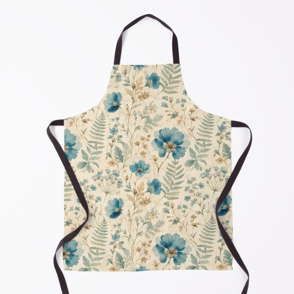 Item preview, Vintage Prussian Blue Botanical Watercolor Pattern designed and sold by RescueHeart10.