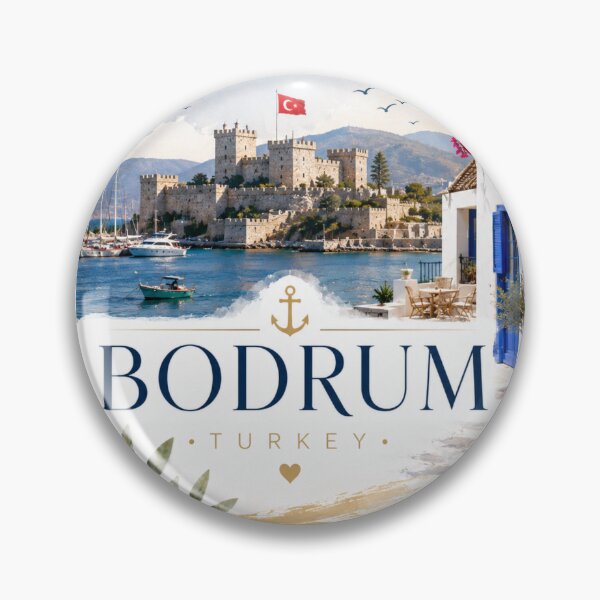 Item preview, Bodrum Turkey Castle Blue Doors Aegean Coast Travel Souvenir designed and sold by GusiaTreasures.