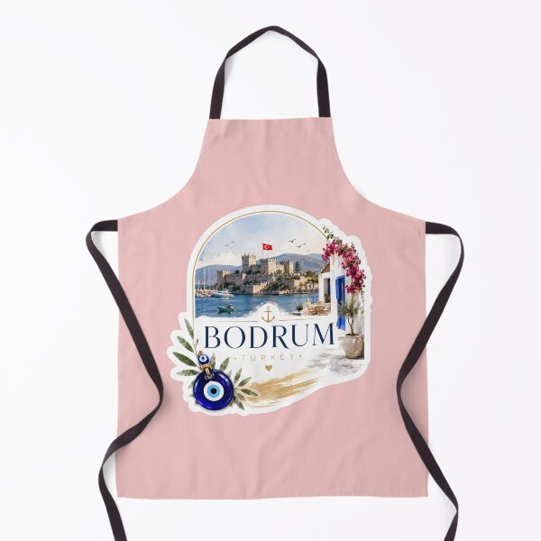 Item preview, Bodrum Turkey Castle Blue Doors Aegean Coast Travel Souvenir designed and sold by GusiaTreasures.