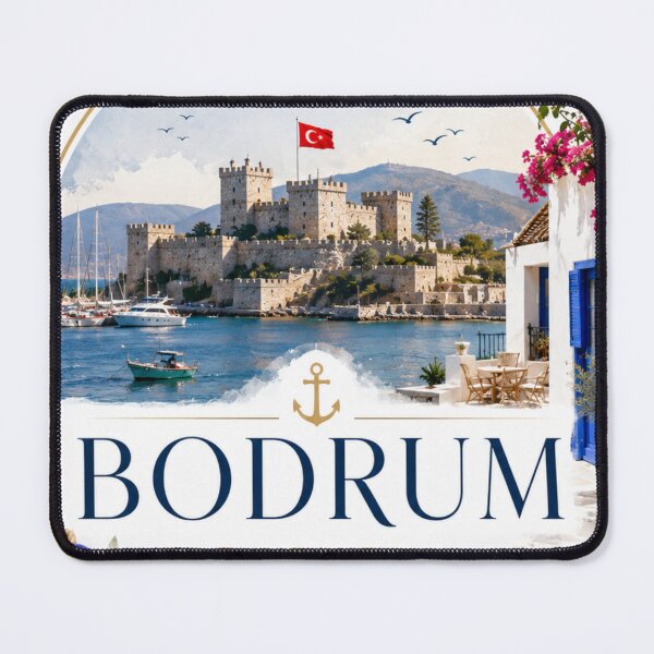 Item preview, Bodrum Turkey Castle Blue Doors Aegean Coast Travel Souvenir designed and sold by GusiaTreasures.