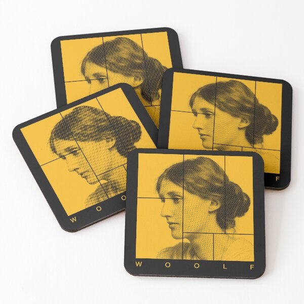 Item preview, Virgina Woolf halftone mondrian style portrait designed and sold by CMYKStudio.
