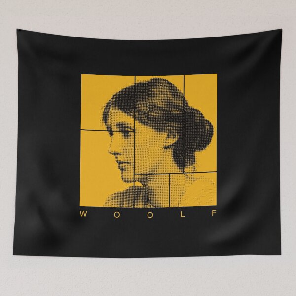 Item preview, Virgina Woolf halftone mondrian style portrait designed and sold by CMYKStudio.
