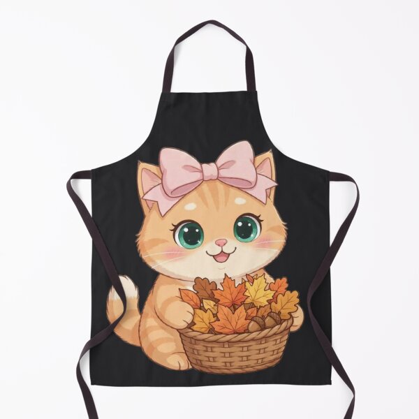 Item preview, Cute Fall Leaf Basket Cat Autumn Leaves Collecting designed and sold by Moody Vibes Studio.