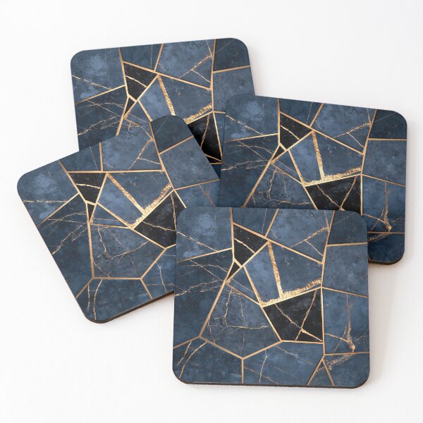 Item preview, Navy Gold Geometric Marble Elegant Abstract designed and sold by FrostyFrisby.