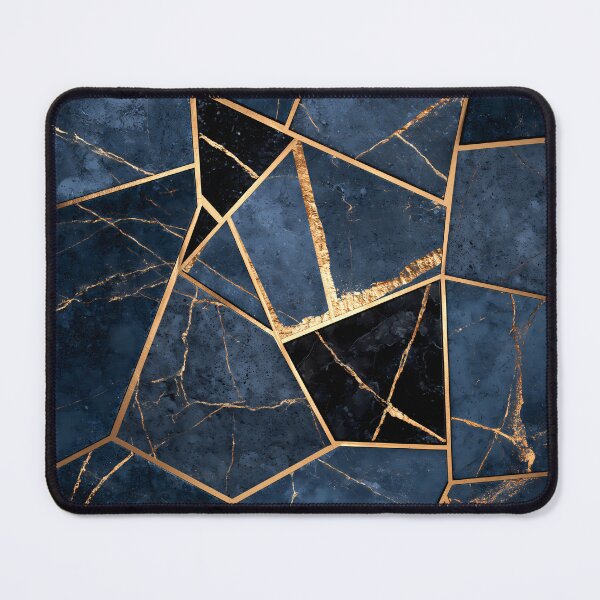 Item preview, Navy Gold Geometric Marble Elegant Abstract designed and sold by FrostyFrisby.