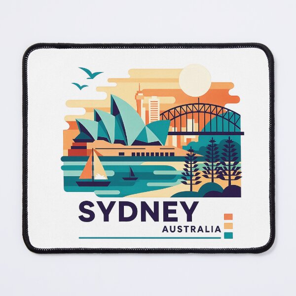 Item preview, Sydney Australia Travel Souvenir - Opera House & Harbour Bridge Art designed and sold by OzzFrequency.