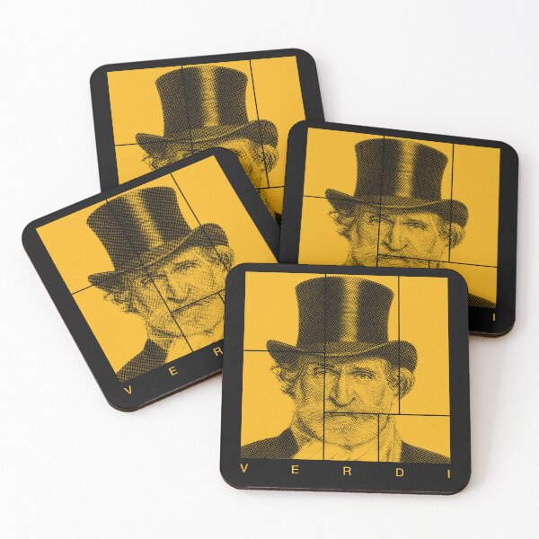 Item preview, Giuseppe Verdi halftone mondrian style portrait designed and sold by CMYKStudio.