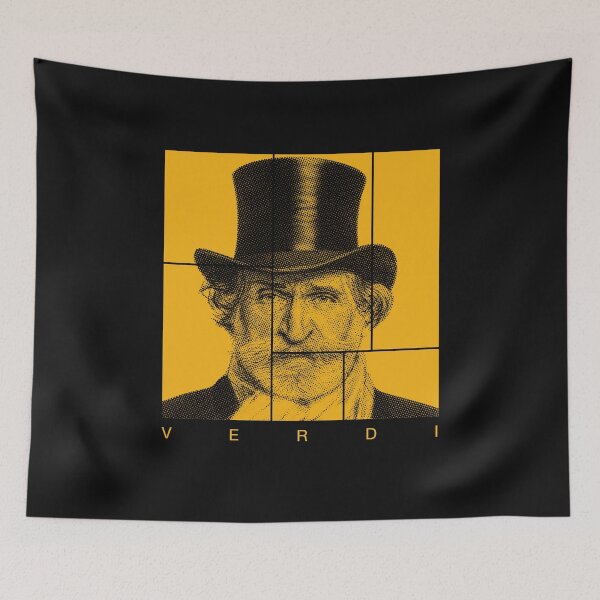 Item preview, Giuseppe Verdi halftone mondrian style portrait designed and sold by CMYKStudio.