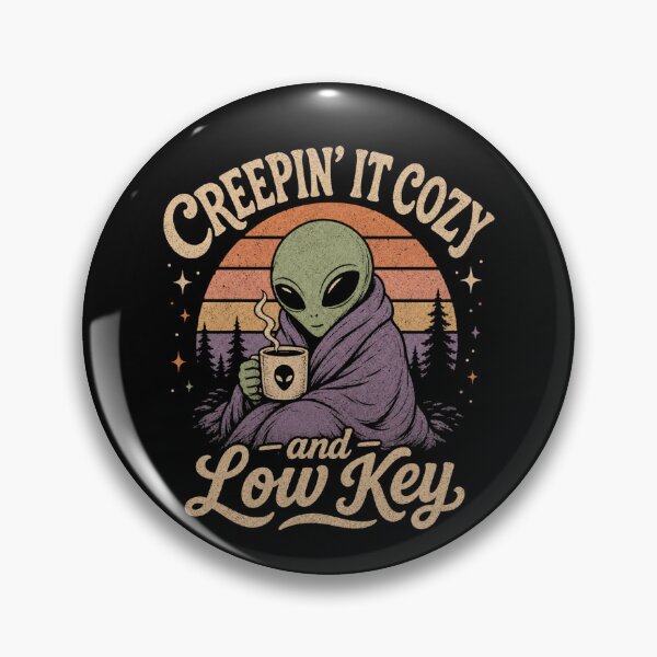 Item preview, Creepin' It Cozy Low Key Alien Coffee Sunset designed and sold by StuckOnTees.
