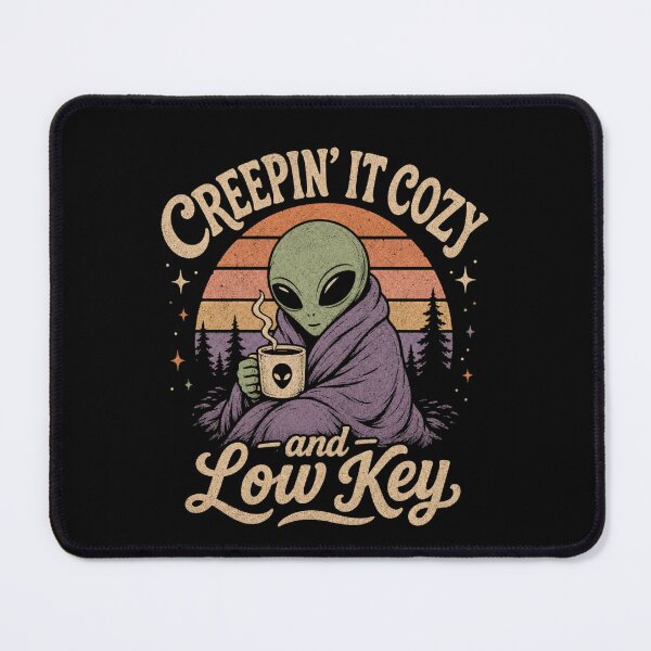 Item preview, Creepin' It Cozy Low Key Alien Coffee Sunset designed and sold by StuckOnTees.