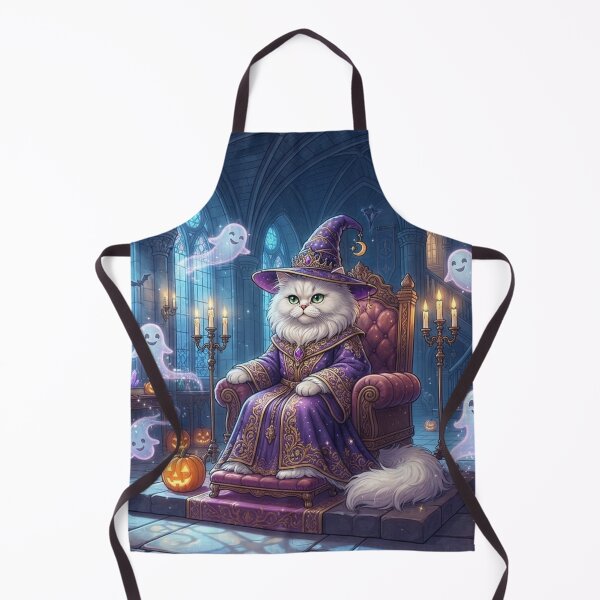 Item preview, Persian Cat Wizard Halloween Throne and Friendly Ghosts Castle designed and sold by Ghostlycats2026.