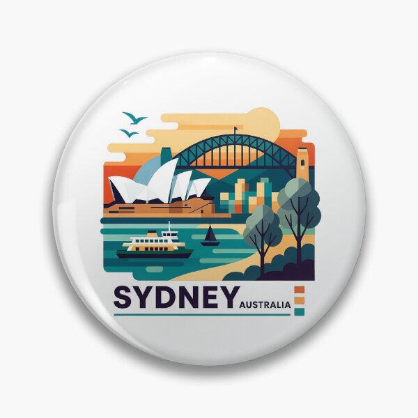 Item preview, Sydney Australia Travel Souvenir - Opera House & Harbour Bridge Art designed and sold by OzzFrequency.