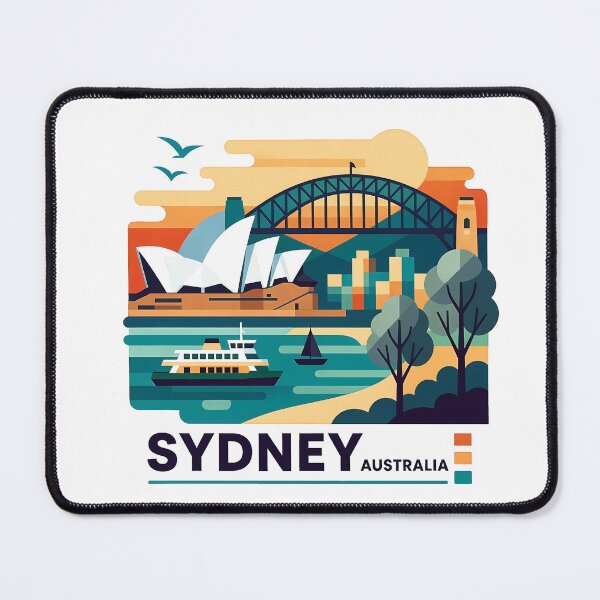 Item preview, Sydney Australia Travel Souvenir - Opera House & Harbour Bridge Art designed and sold by OzzFrequency.