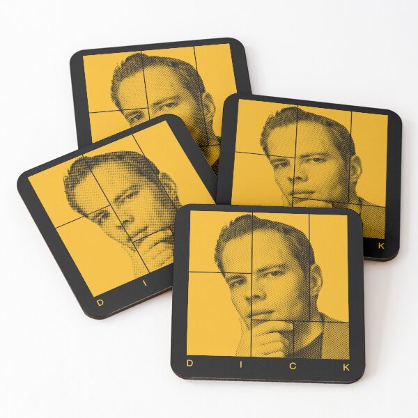 Item preview, Philip Dick halftone mondrian style portrait designed and sold by CMYKStudio.
