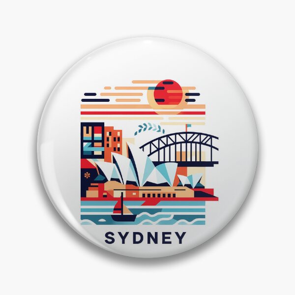 Item preview, Sydney Australia Travel Souvenir - Opera House & Harbour Bridge Art designed and sold by OzzFrequency.