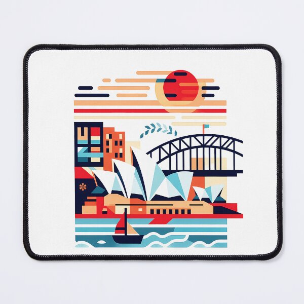 Item preview, Sydney Australia Travel Souvenir - Opera House & Harbour Bridge Art designed and sold by OzzFrequency.