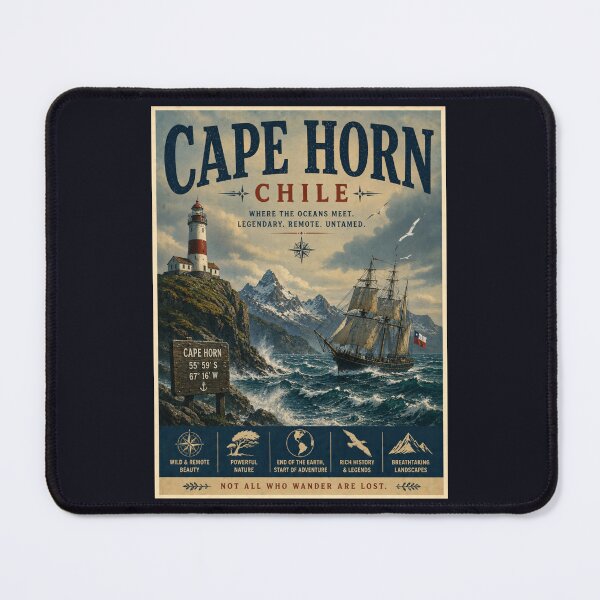 Item preview, Vintage Cape Horn - Chile Poster designed and sold by GoodOldVintage.