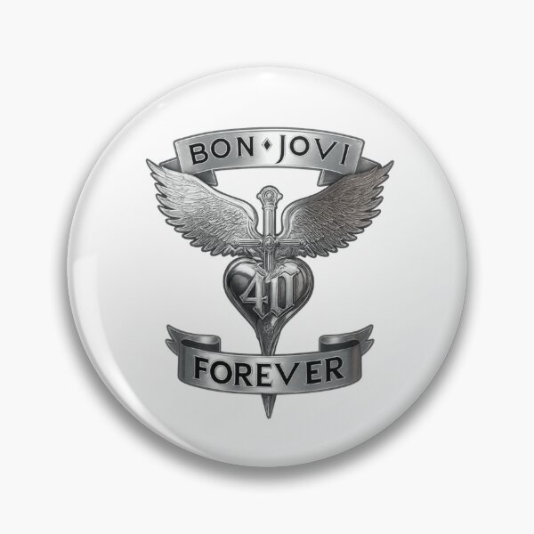 Item preview, Bon Jovi Winged Dagger Heart 40th Anniversary Forever designed and sold by Breannarts.
