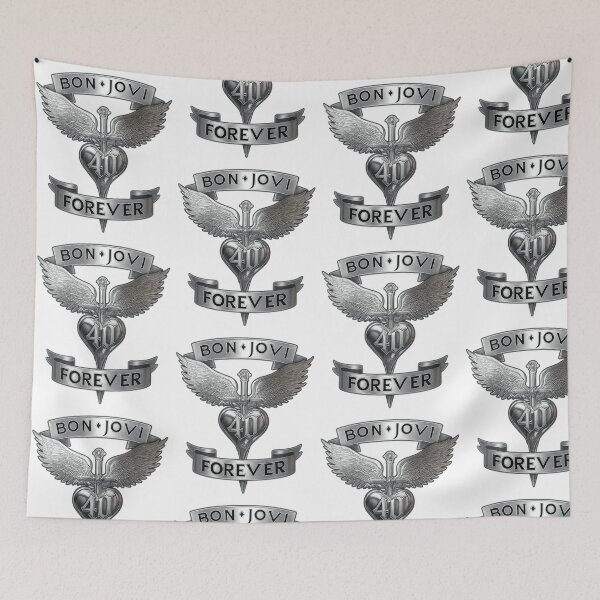 Item preview, Bon Jovi Winged Dagger Heart 40th Anniversary Forever designed and sold by Breannarts.