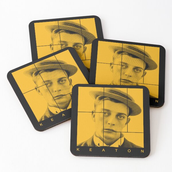 Item preview, Buster Keaton halftone mondrian style portrait designed and sold by CMYKStudio.