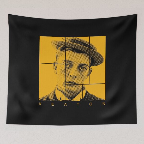 Item preview, Buster Keaton halftone mondrian style portrait designed and sold by CMYKStudio.