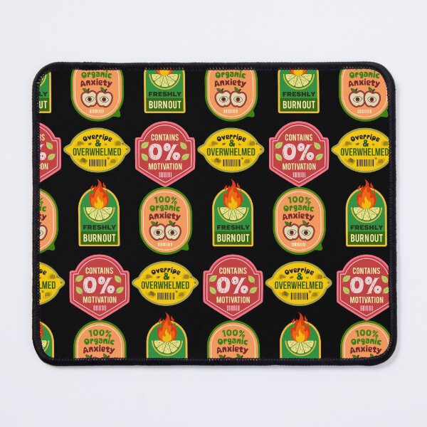 Item preview, Relatable Workplace Humor Retro Fruit Label Sheet designed and sold by LinaValearte.