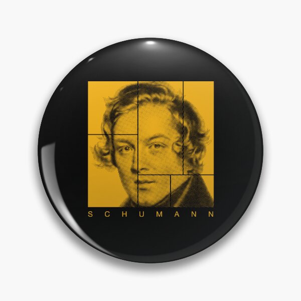 Item preview, Robert Schumann halftone mondrian style portrait designed and sold by CMYKStudio.