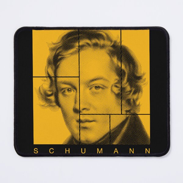 Item preview, Robert Schumann halftone mondrian style portrait designed and sold by CMYKStudio.