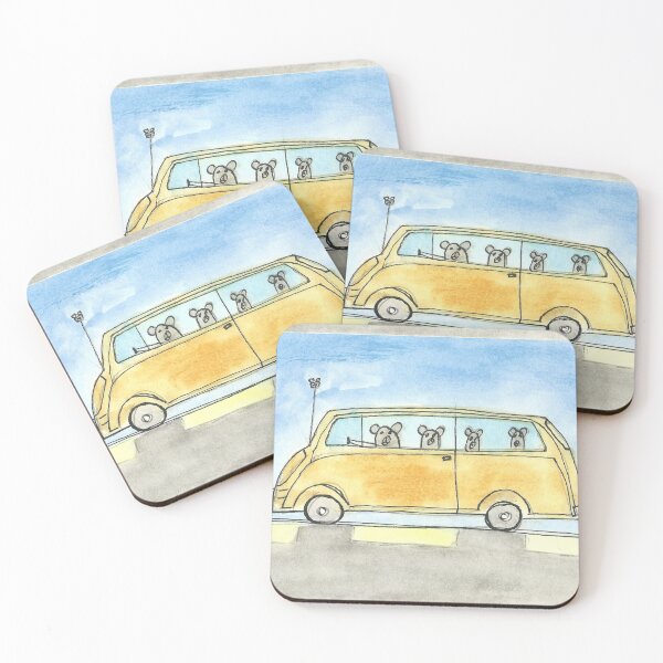 Item preview, Yellow Family Car Road Trip designed and sold by Boy and Belugee.