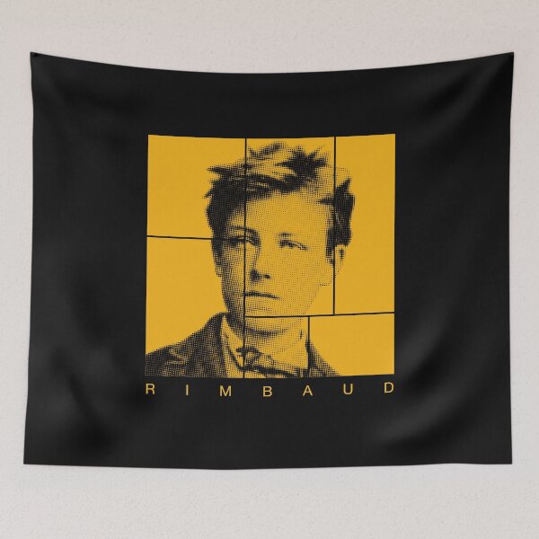 Item preview, Arthur Rimbaud halftone mondrian style portrait designed and sold by CMYKStudio.