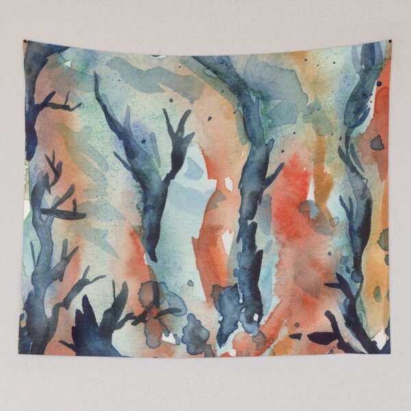 Item preview, Enchanted Forest Glow | Watercolor Landscape designed and sold by DzinkaDreamArt.