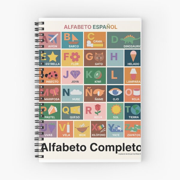 Item preview, Spanish Educational Learn Alphabet Original Custom Learning Poster Wall Art Design designed and sold by Cool Robot Bro..