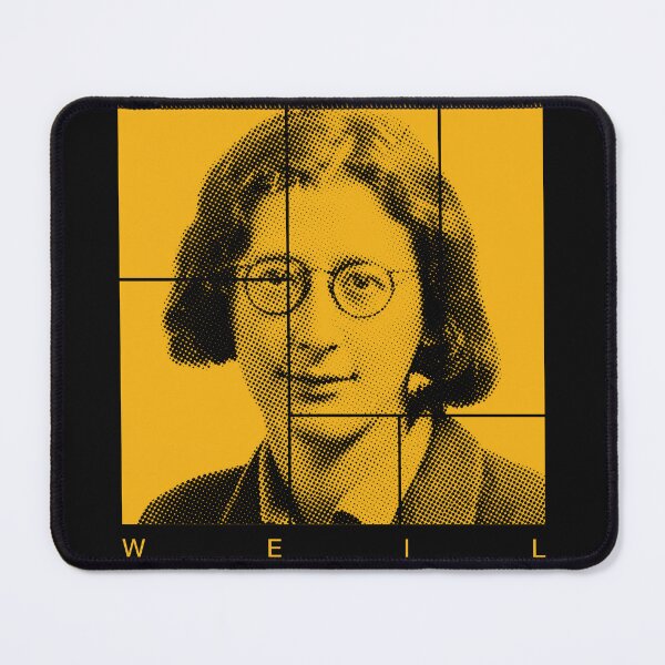 Item preview, Simone Weil halftone mondrian style portrait designed and sold by CMYKStudio.
