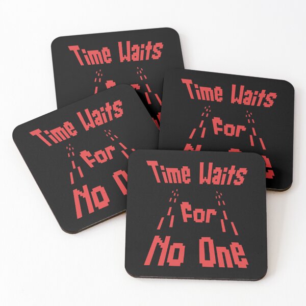 Item preview, Time Waits For No One – Retro Pixel Art Quote designed and sold by THROUGH-LIFE.