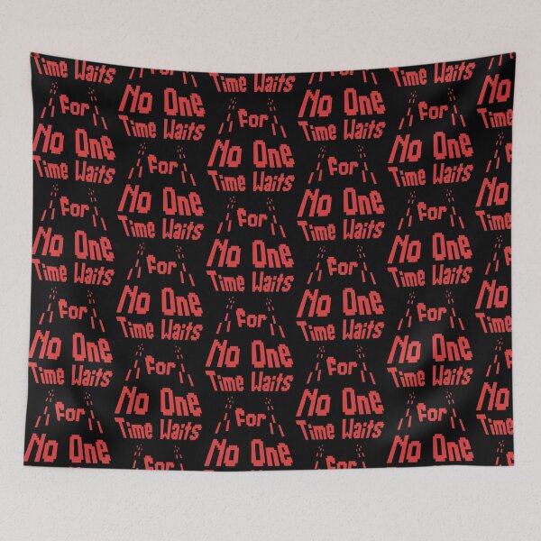 Item preview, Time Waits For No One – Retro Pixel Art Quote designed and sold by THROUGH-LIFE.