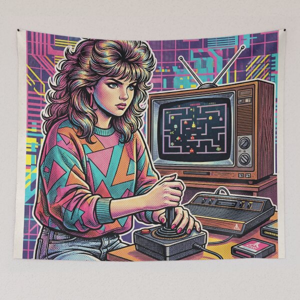 Item preview, PIXEL PIONEERS High Score Level 1 Completed Retro Gamer Arcade Poster designed and sold by RAMIX-Y2K.