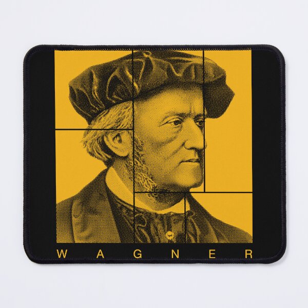 Item preview, Richard Wagner halftone mondrian style portrait designed and sold by CMYKStudio.