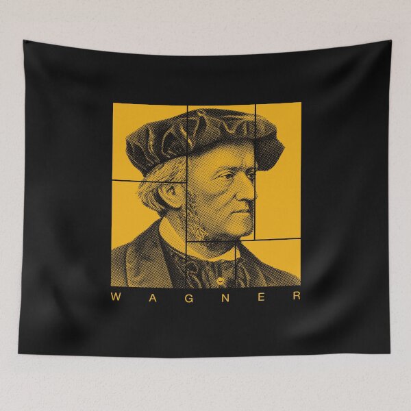 Item preview, Richard Wagner halftone mondrian style portrait designed and sold by CMYKStudio.