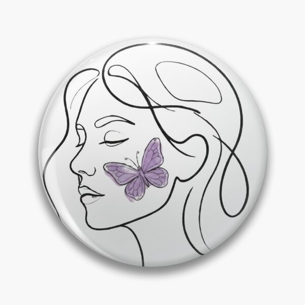 Item preview, Handmade Touch Lupus Butterfly Face Minimalist Art designed and sold by Sabia Creative Lab.