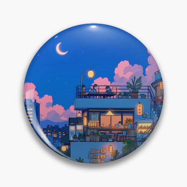 Item preview, Anime Night City Lofi Neon Street Cozy Alley designed and sold by FrostyFrisby.